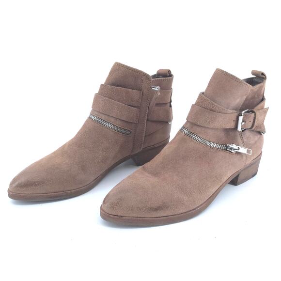 Dolce Vita Meggie Boho Western Double Strap Buckle Wood Block Stacked Heel 6 - Picture 4 of 11